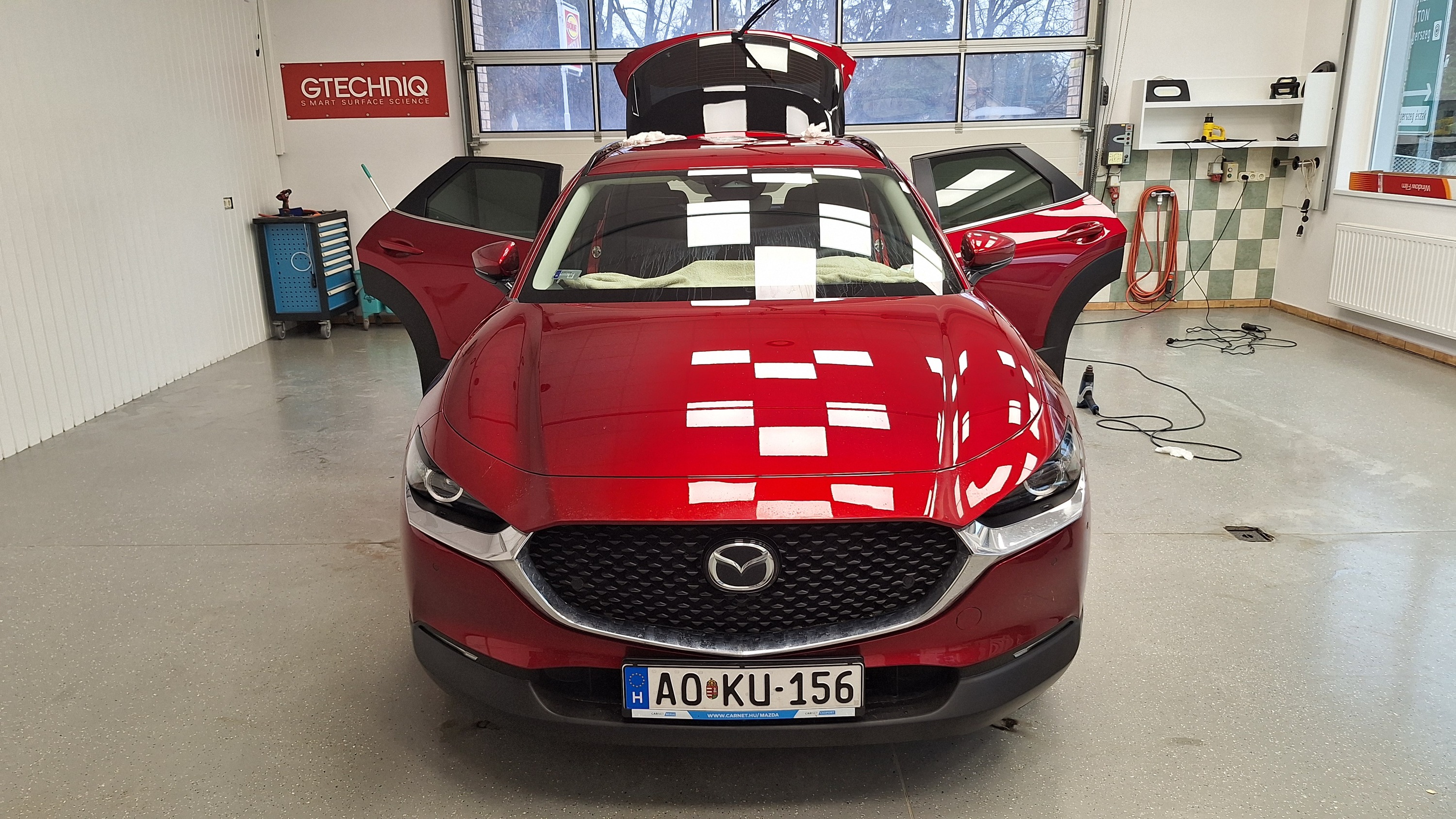 Beim Folieren der Scheiben