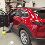 Beim Folieren der Scheiben